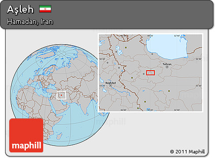 Gray Location Map of Aşleh