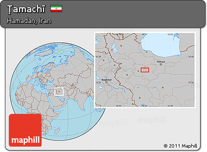 Gray Location Map of Ţamachī
