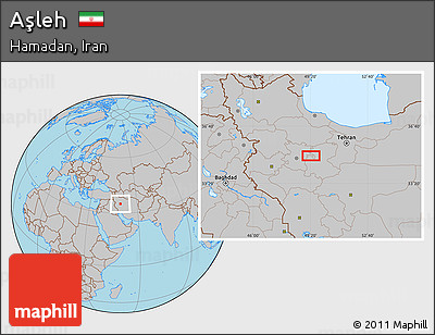 Gray Location Map of Aşleh