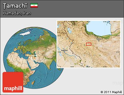 Satellite Location Map of Ţamachī