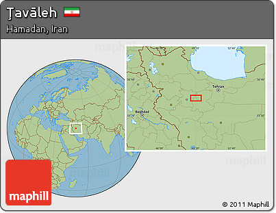 Savanna Style Location Map of Ţavāleh