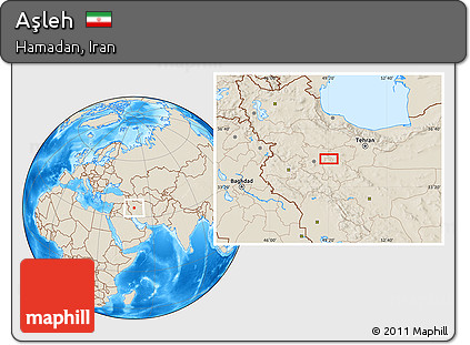 Shaded Relief Location Map of Aşleh