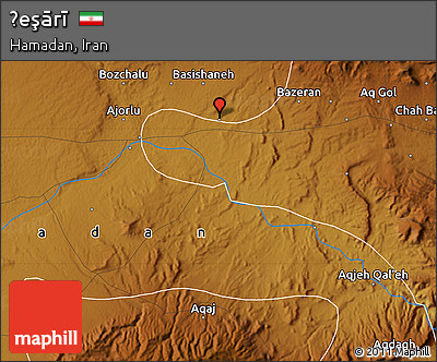 Physical Map of Ḩeşārī