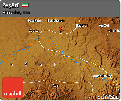 Physical Map of Ḩeşārī