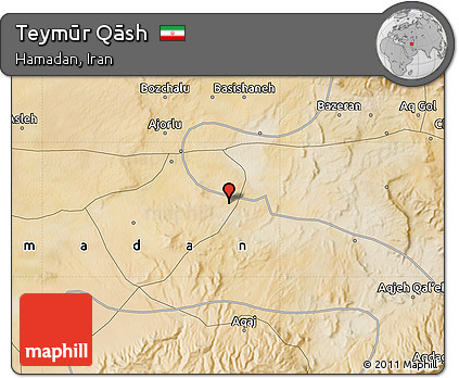 Satellite Map of Teymūr Qāsh
