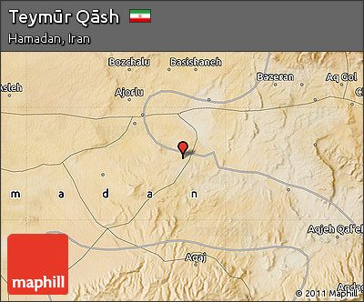 Satellite Map of Teymūr Qāsh