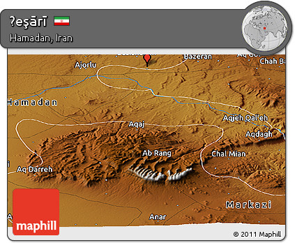 Physical Panoramic Map of Ḩeşārī