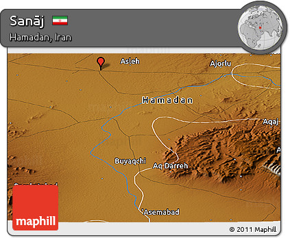 Physical Panoramic Map of Sanāj