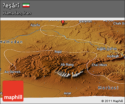 Physical Panoramic Map of Ḩeşārī