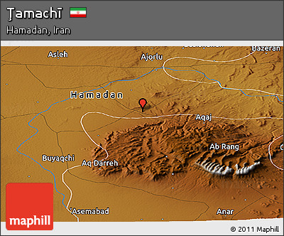 Physical Panoramic Map of Ţamachī