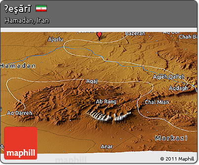 Physical Panoramic Map of Ḩeşārī