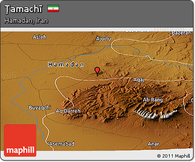 Physical Panoramic Map of Ţamachī