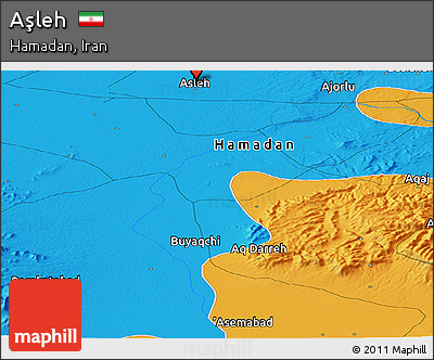 Political Panoramic Map of Aşleh
