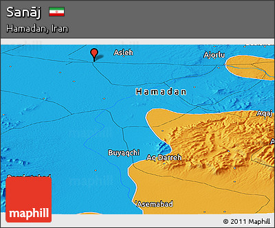 Political Panoramic Map of Sanāj