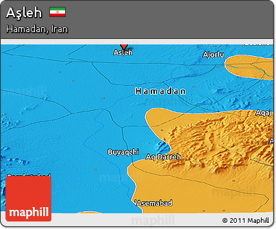 Political Panoramic Map of Aşleh