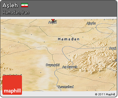 Satellite Panoramic Map of Aşleh