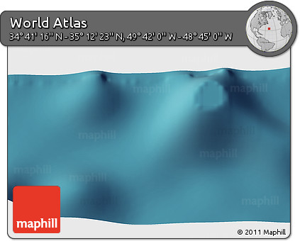Satellite 3D Map of the Area around 34° 56' 49" N, 49° 13' 30" W