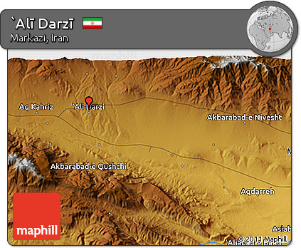 Physical 3D Map of `Alī Darzī