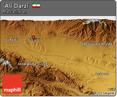 Physical 3D Map of `Alī Darzī