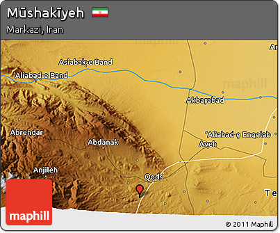 Physical 3D Map of Mūshakīyeh