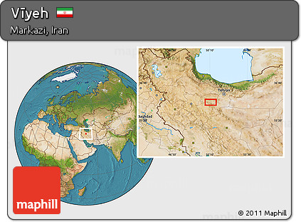 Satellite Location Map of Vīyeh