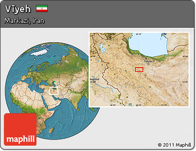 Satellite Location Map of Vīyeh