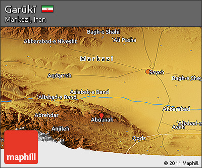 Physical Panoramic Map of Garūkī