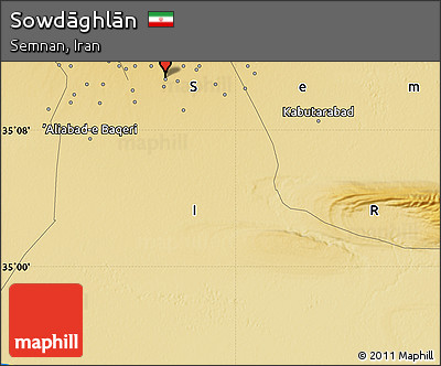 Physical Map of Sowdāghlān