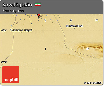 Physical Map of Sowdāghlān