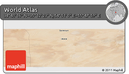 Satellite Panoramic Map of the Area around 34° 56' 49" N, 55° 19' 30" E