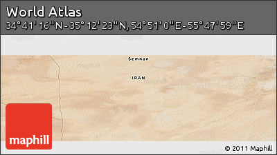Satellite Panoramic Map of the Area around 34° 56' 49" N, 55° 19' 30" E