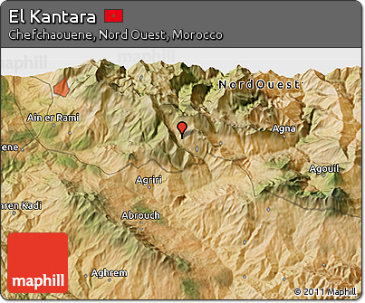 Satellite 3D Map of El Kantara