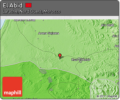 Political 3D Map of El Abid