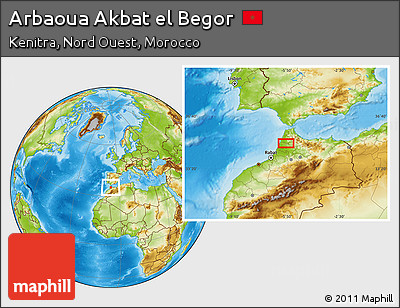 Physical Location Map of Arbaoua Akbat El Begor