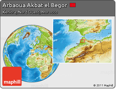 Physical Location Map of Arbaoua Akbat El Begor