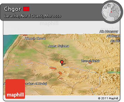 Satellite Panoramic Map of Chgor