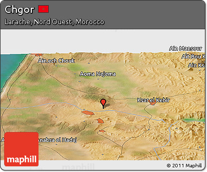 Satellite Panoramic Map of Chgor