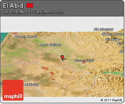 Satellite Panoramic Map of El Abid