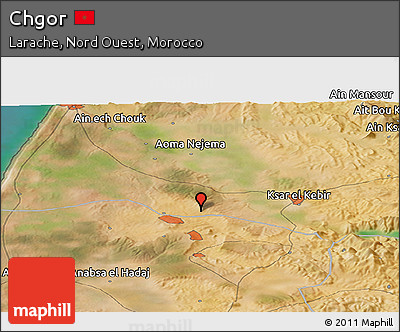 Satellite Panoramic Map of Chgor
