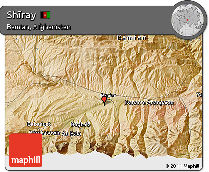 Satellite 3D Map of Shīray