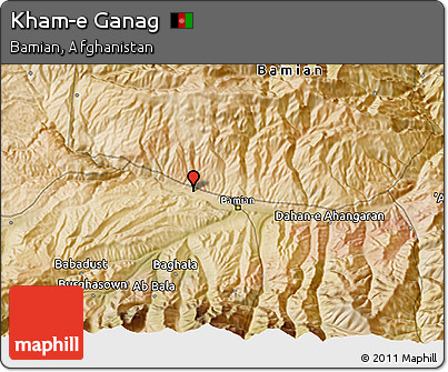 Satellite 3D Map of Kham-e Ganag