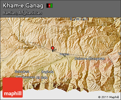 Satellite 3D Map of Kham-e Ganag