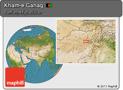 Satellite Location Map of Kham-e Ganag
