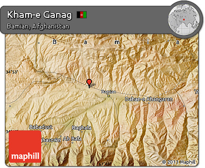 Satellite Map of Kham-e Ganag