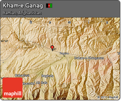 Satellite Map of Kham-e Ganag