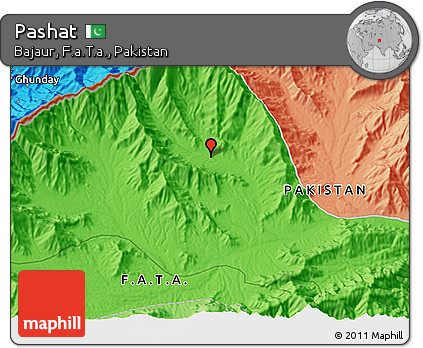 Political 3D Map of Pashat