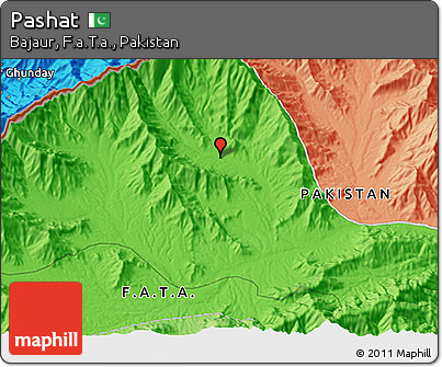 Political 3D Map of Pashat