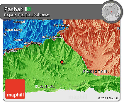Political Panoramic Map of Pashat
