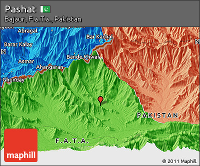 Political Panoramic Map of Pashat