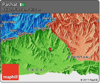 Political Panoramic Map of Pashat
